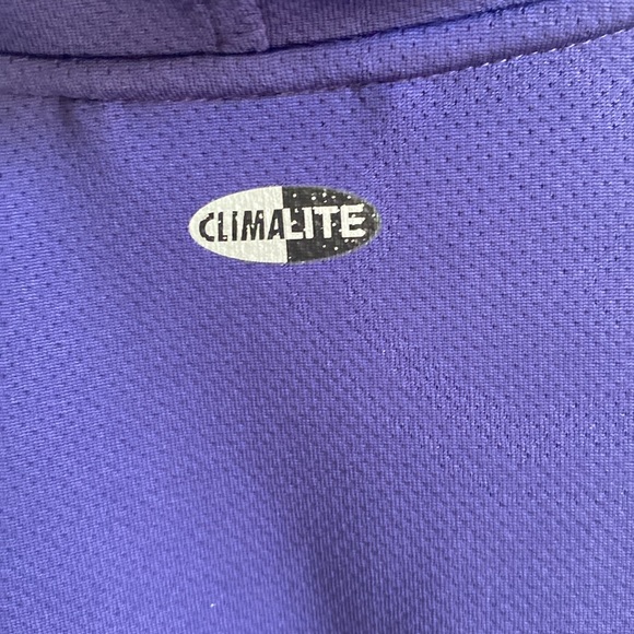 Adidas Women’s Purple Stripe Zipper Climate Hoodie - Picture 4 of 5